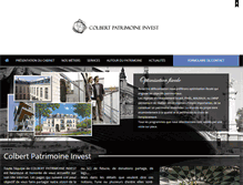 Tablet Screenshot of colbert-patrimoine-invest.com